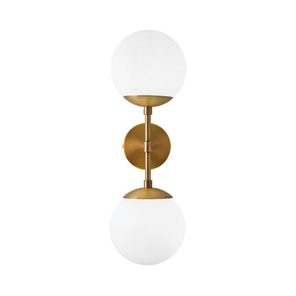Applique Murale Sophie Double Globe Laiton