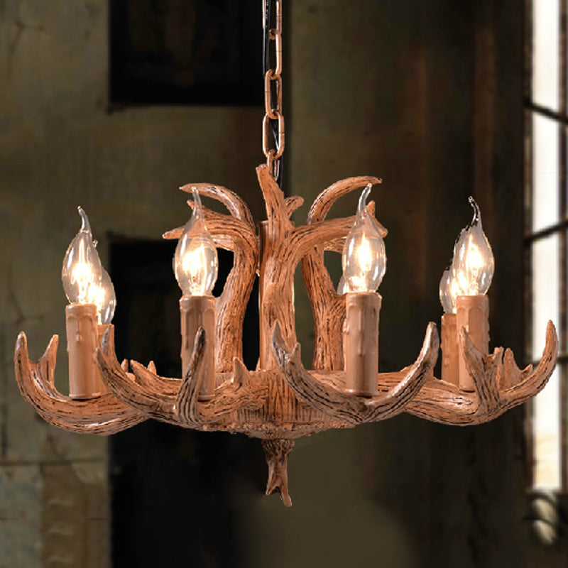 Lustre suspendu Montclair en bois de cerf rustique