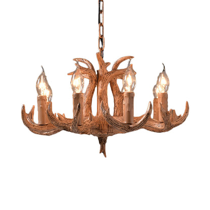 Lustre suspendu Montclair en bois de cerf rustique