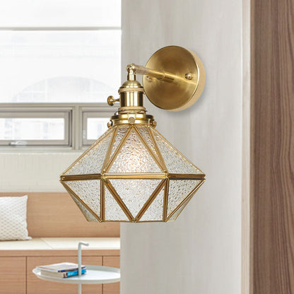 Isabelle Prismatic Glass Geometric Wall Sconce Brass