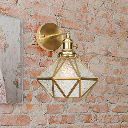 Isabelle Prismatic Glass Geometric Wall Sconce Brass