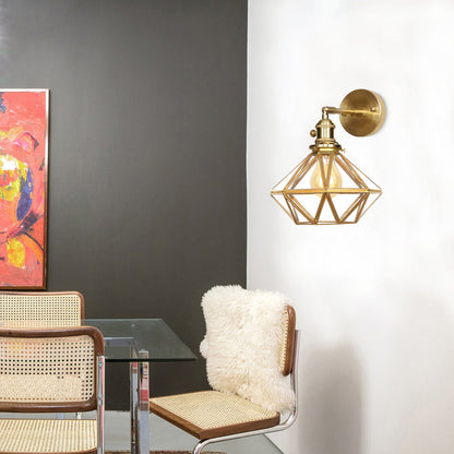 Isabelle Prismatic Glass Geometric Wall Sconce Brass