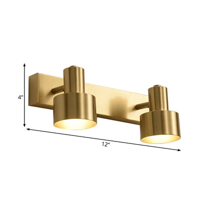 Applique murale cylindrique en laiton Florence avec LED