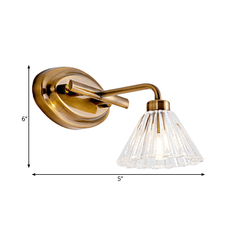 Applique murale cône Éloïse – Métal laiton, 1 à 3 ampoules