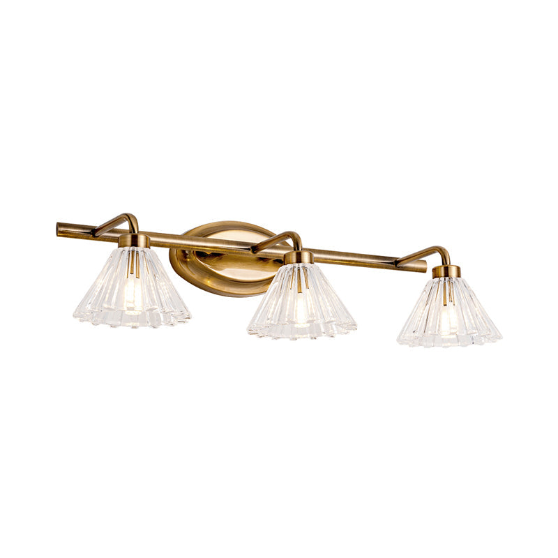 Applique murale cône Éloïse – Métal laiton, 1 à 3 ampoules
