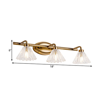 Applique murale cône Éloïse – Métal laiton, 1 à 3 ampoules