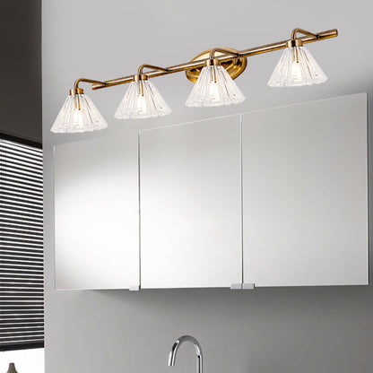 Applique murale Éloise Cone Vanity en laiton avec éclairage LED