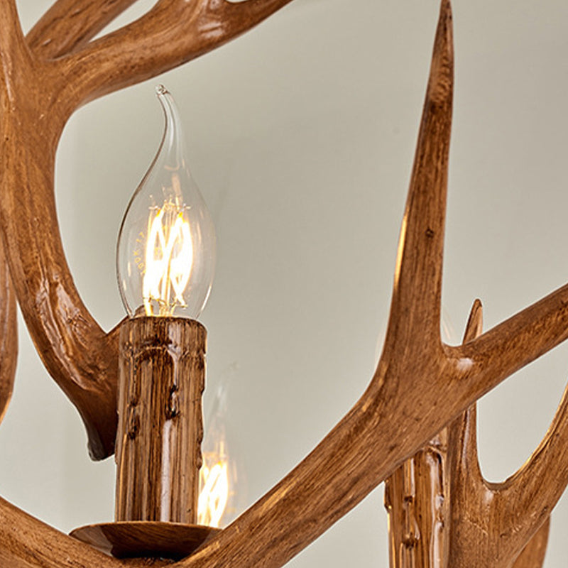 Améliane Brown Faux Antler Lustre rustique Suspension