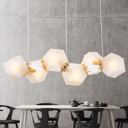 Aurora Geometric Frosted Glass Chandelier