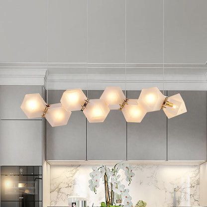 Aurora Geometric Frosted Glass Chandelier