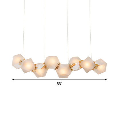 Aurora Geometric Frosted Glass Chandelier