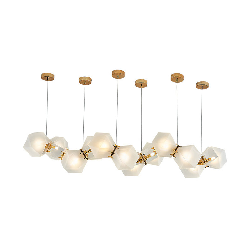 Aurora Geometric Frosted Glass Chandelier