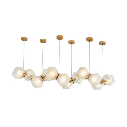 Aurora Geometric Frosted Glass Chandelier