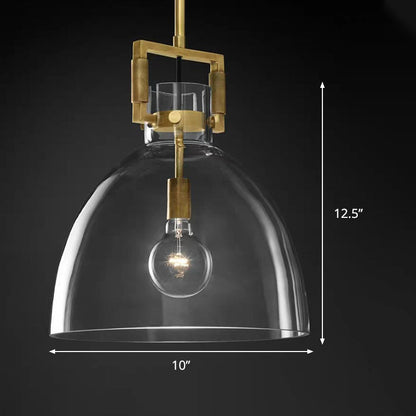 Suspension postmoderne Valérie en laiton et verre