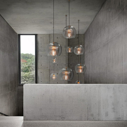 Isabelle Nordic Clear Glass Globe Pendant Light