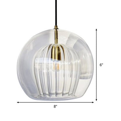 Isabelle Nordic Clear Glass Globe Pendant Light