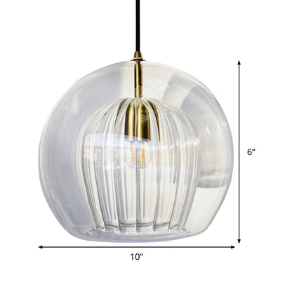 Isabelle Nordic Clear Glass Globe Pendant Light