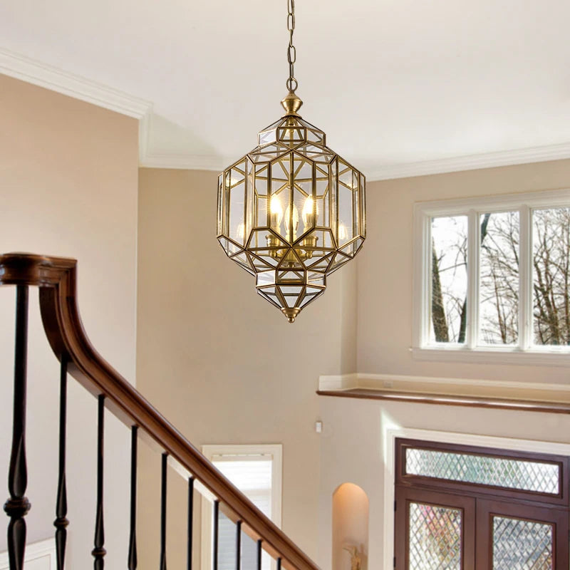 Suspension Sophie Dimlux en verre et laiton