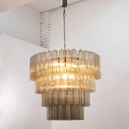 Noémie Smoked Glass Layered Chandelier