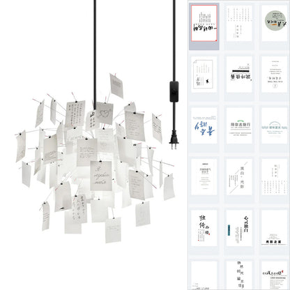 Élise Paper Art Plug-In Hanging Chandelier