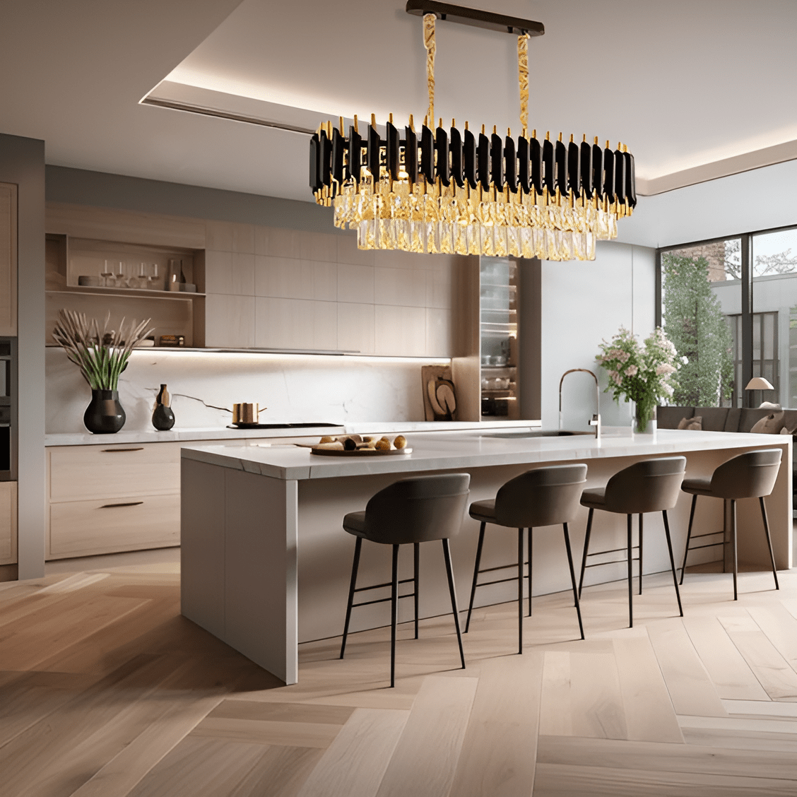 Lustre en Cristal K9 de Luxe Leonardo Elena