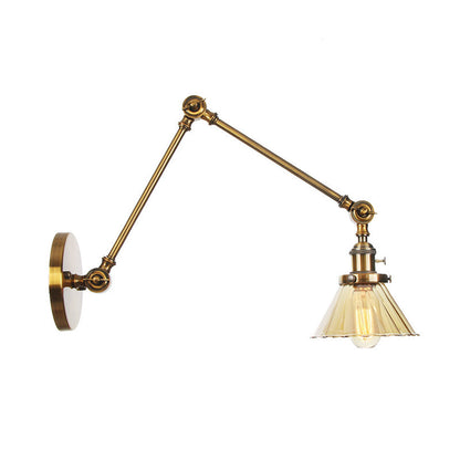 Nova Industrial Cone Glass Wall Sconce