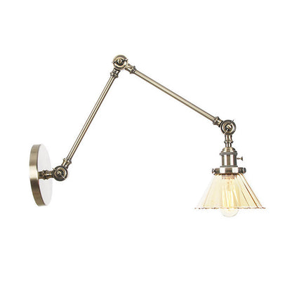 Nova Industrial Cone Glass Wall Sconce