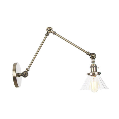 Nova Industrial Cone Glass Wall Sconce