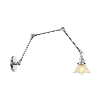 Nova Industrial Cone Glass Wall Sconce