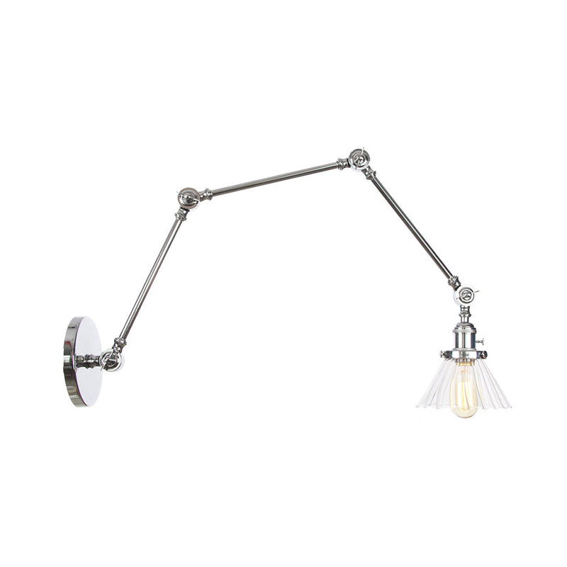 Nova Industrial Cone Glass Wall Sconce