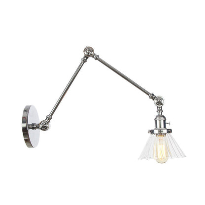 Nova Industrial Cone Glass Wall Sconce