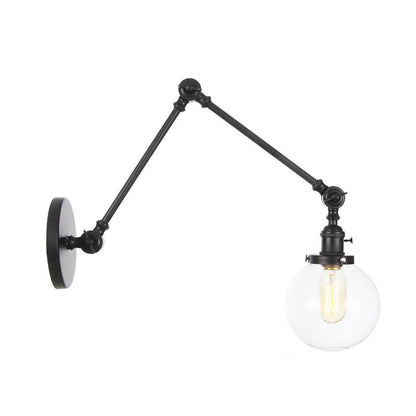 Orion Adjustable Orb Glass Wall Sconce