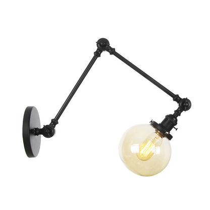Orion Adjustable Orb Glass Wall Sconce