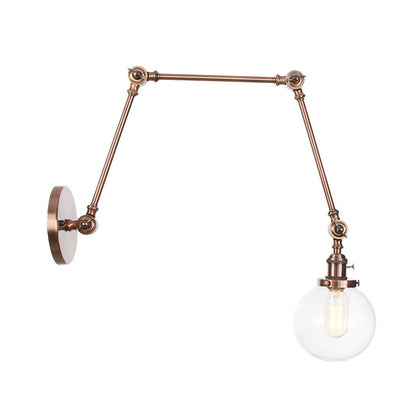 Orion Adjustable Orb Glass Wall Sconce