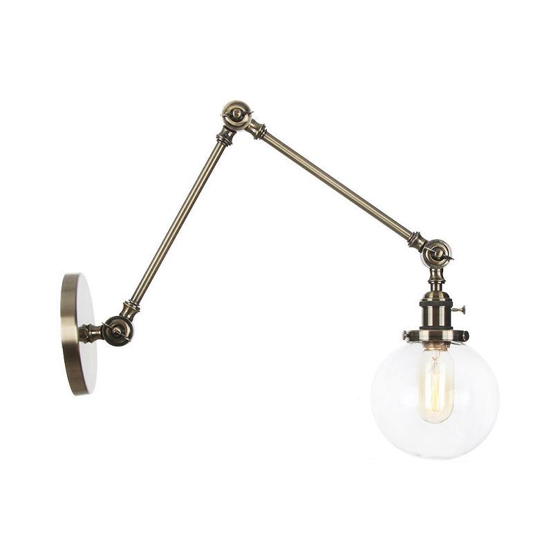 Orion Adjustable Orb Glass Wall Sconce