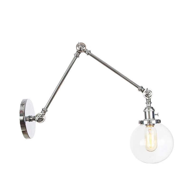 Orion Adjustable Orb Glass Wall Sconce
