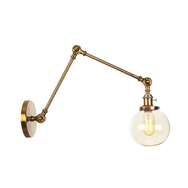 Orion Adjustable Orb Glass Wall Sconce