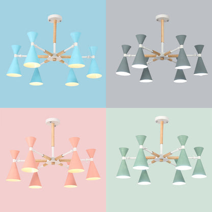 Isabelle Scandinavian Horn-Shade Ceiling Light