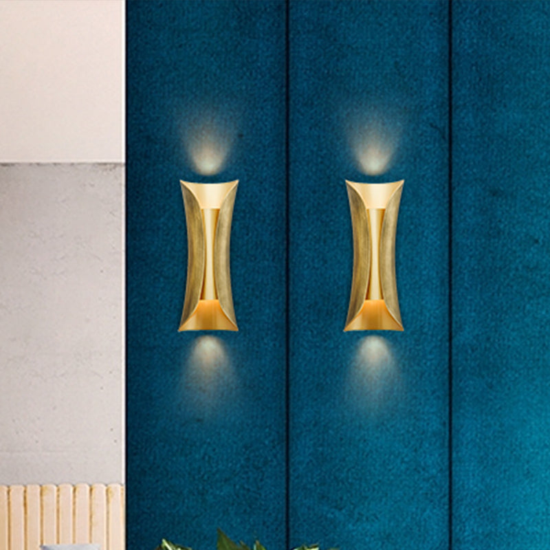 Aurélie Gold Curve Dual Head LED Wall Sconce
