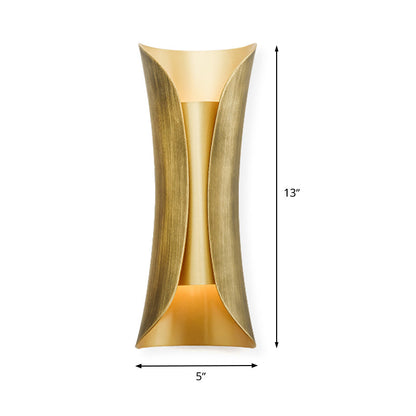 Aurélie Gold Curve Dual Head LED Wall Sconce