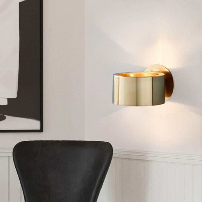Applique murale minimaliste Élise Gold Drum