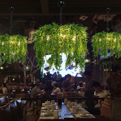 Colette Green Plant Design Industrial 5-Light Metal Chandelier