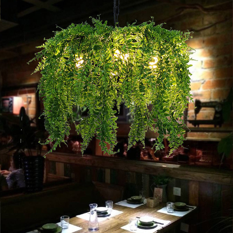Colette Green Plant Design Industrial 5-Light Metal Chandelier