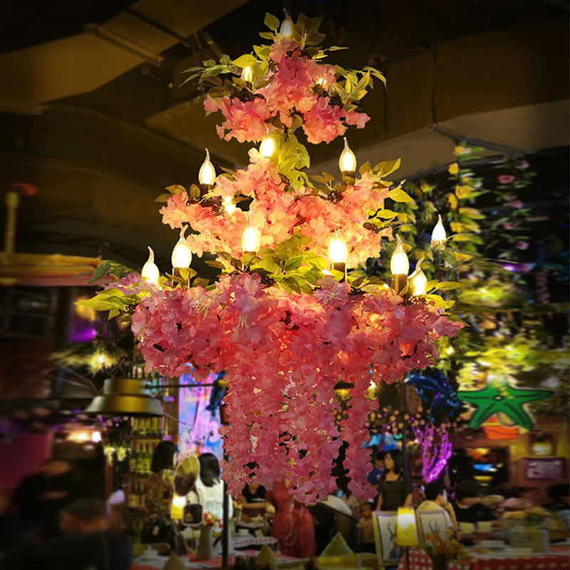 Anaïs Blossom Pendant Chandelier Pink 21 Light Ceiling Lamp