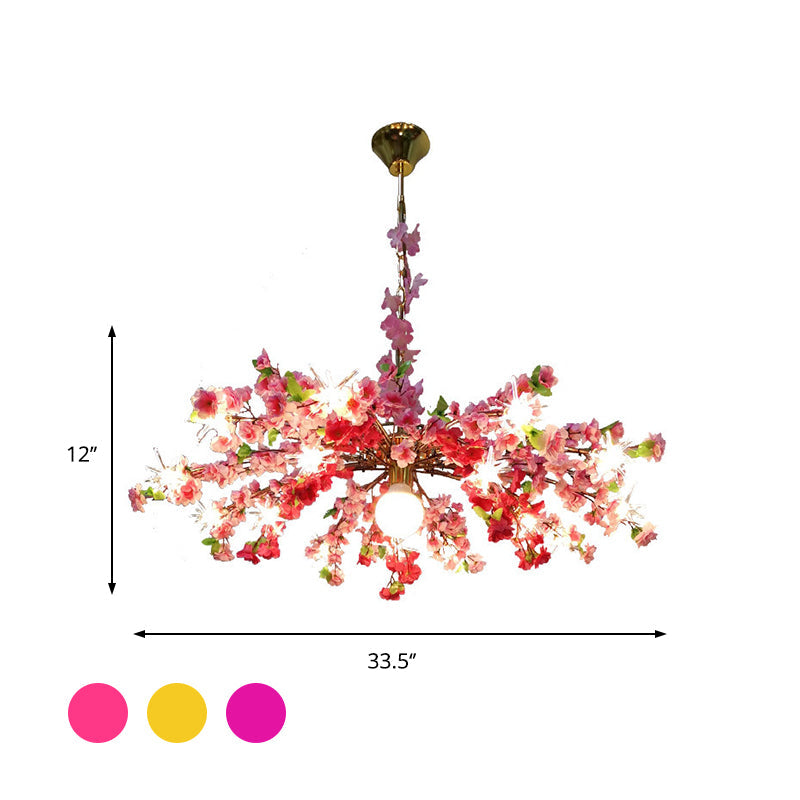Océane Bloom Industrial Chandelier 16 Light Color Pendant