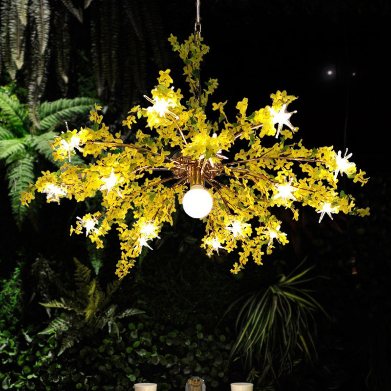 Océane Bloom Industrial Chandelier 16 Light Color Pendant