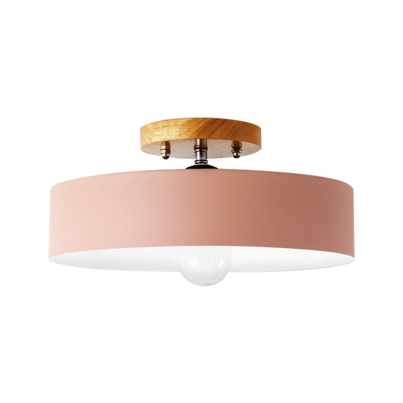 Aurélie Modern Drum Semi Flush Ceiling Light