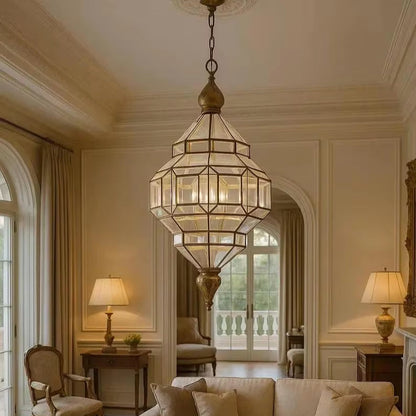 Suspension Sophie Dimlux en verre et laiton
