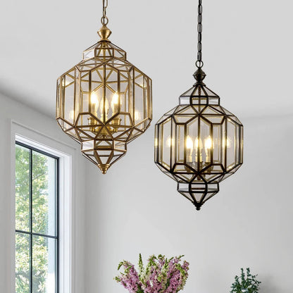 Suspension Sophie Dimlux en verre et laiton