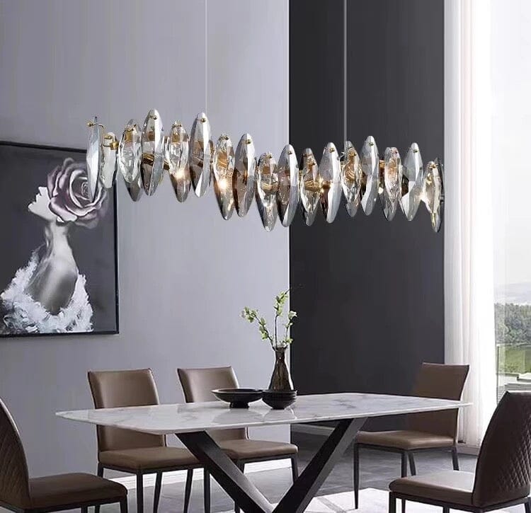 Lustre Elodie Crystal Leaf Nordic de luxe